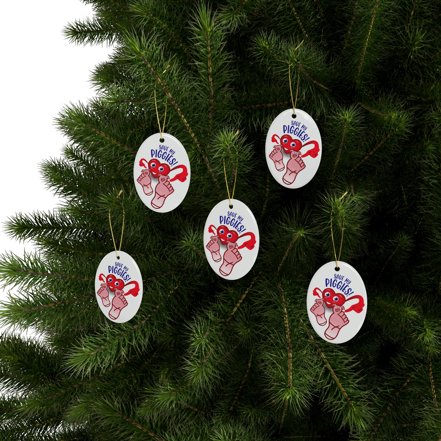 Save My Piggies Ceramic Ornaments (1pcs, 5pcs, 10pcs, 20pcs)