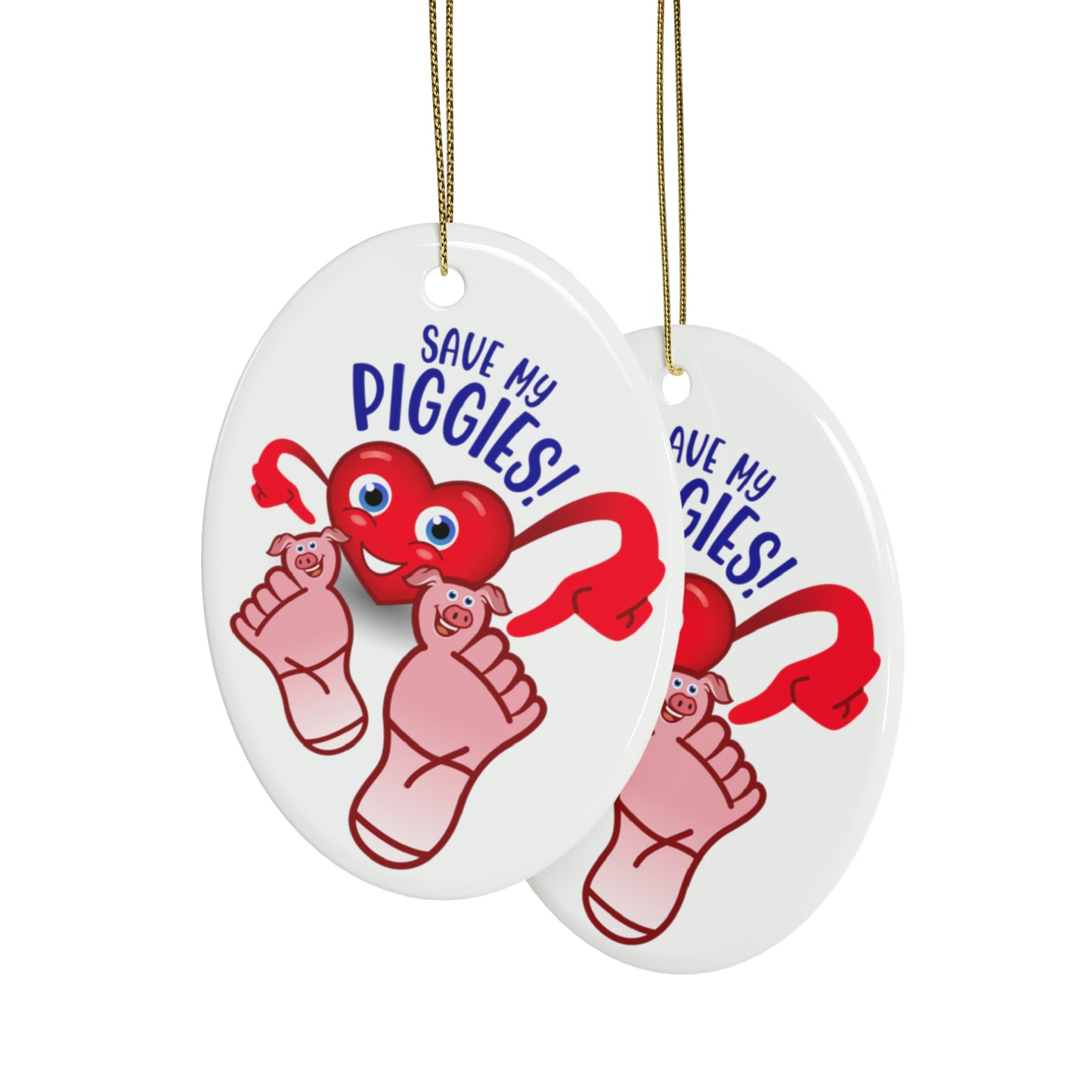 Save My Piggies Ceramic Ornaments (1pcs, 5pcs, 10pcs, 20pcs)