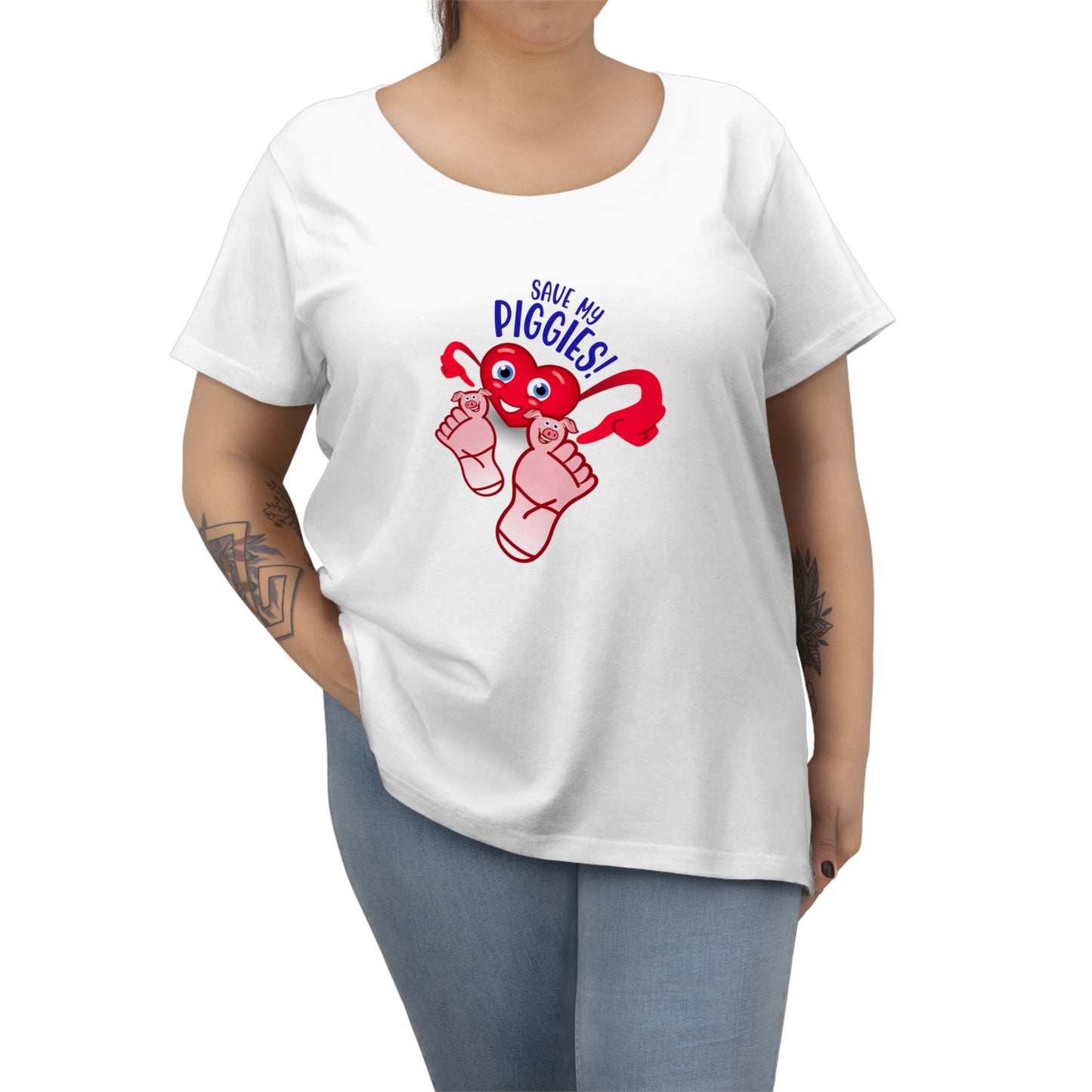 Save My Piggies Women's Curvy Tee