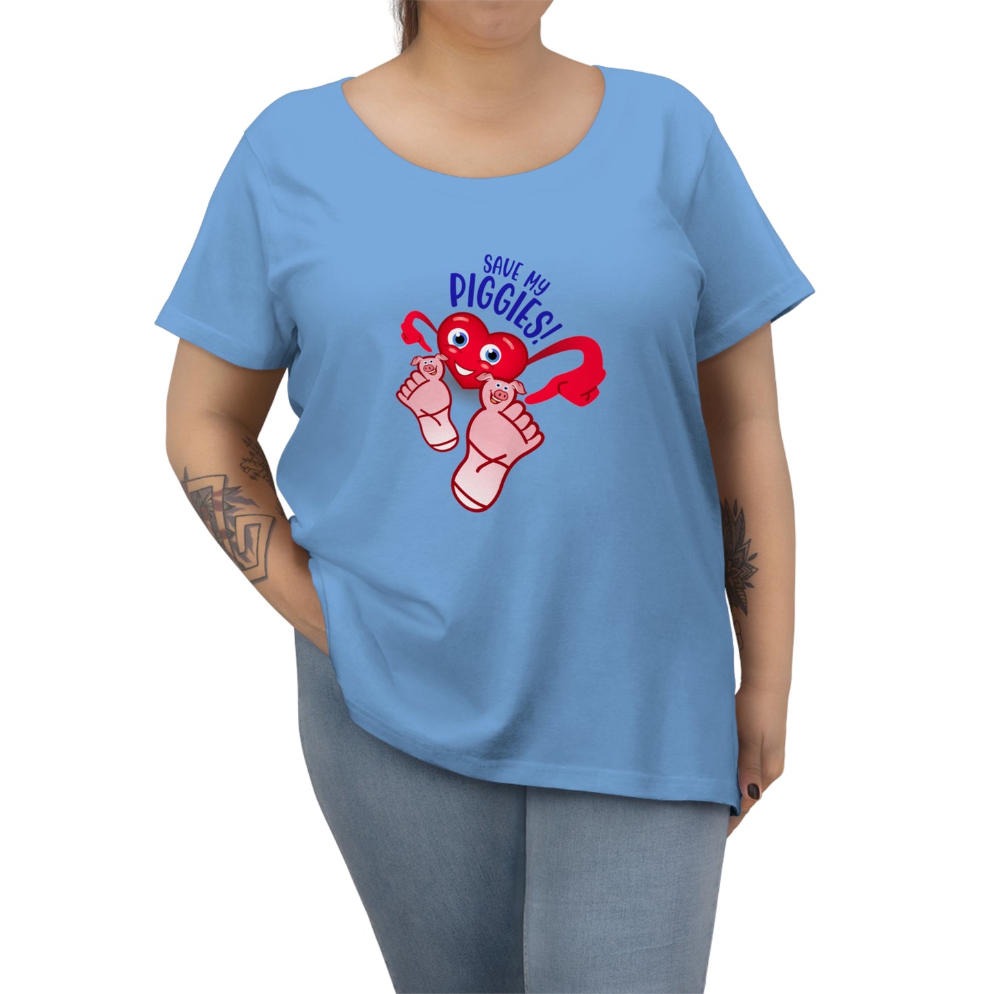 Save My Piggies Women's Curvy Tee