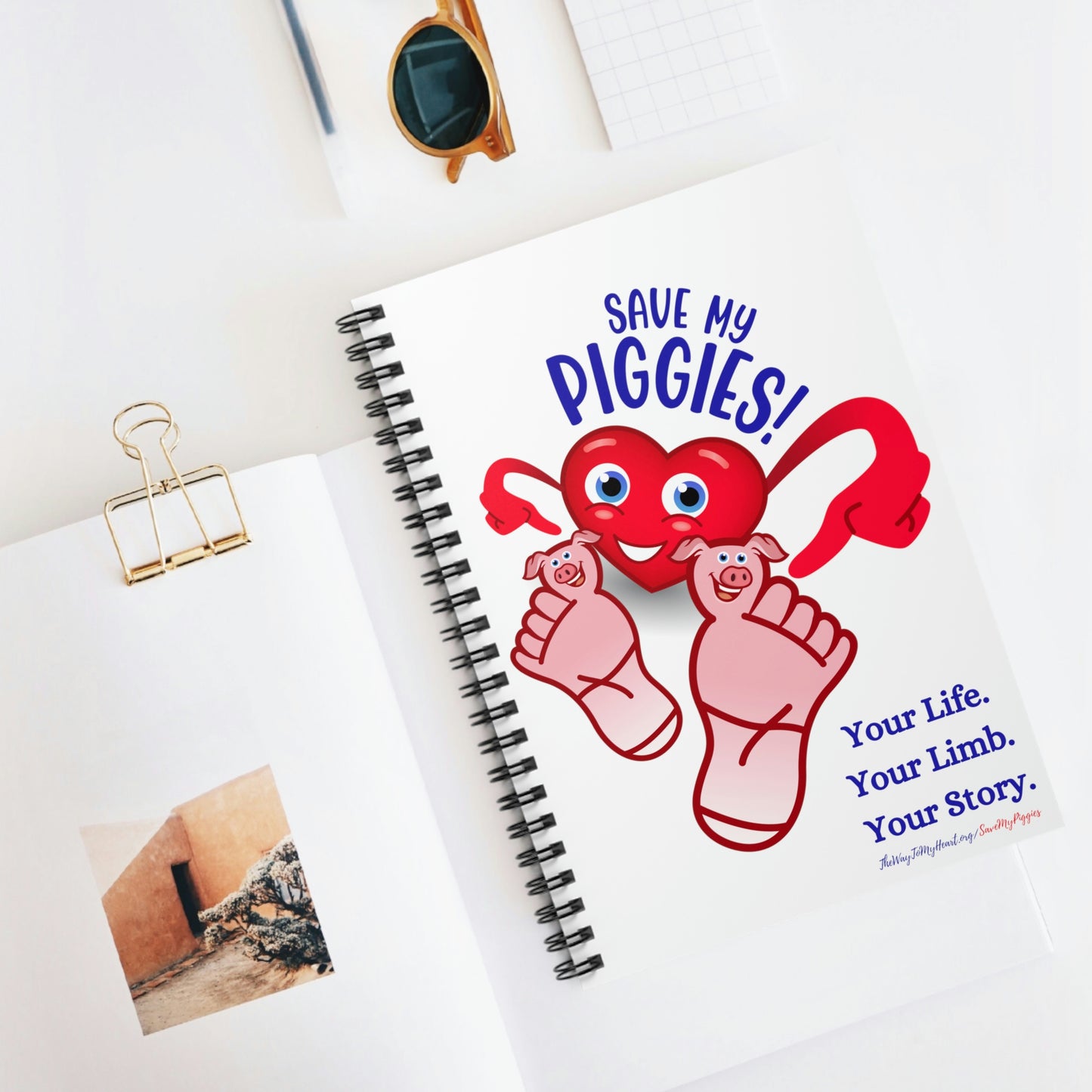 Save My Piggies Spiral Notebook - Ruled Line