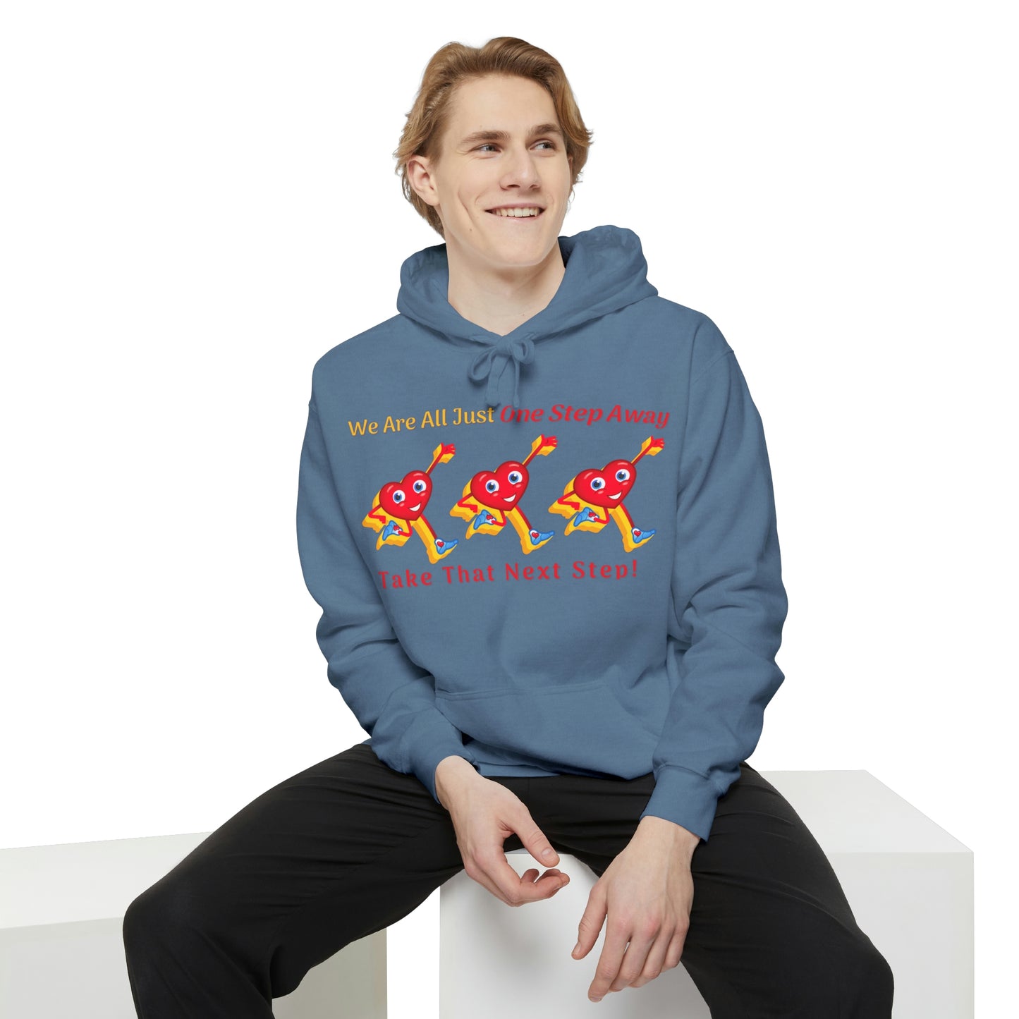 One Step Away Unisex Garment-Dyed Hoodie