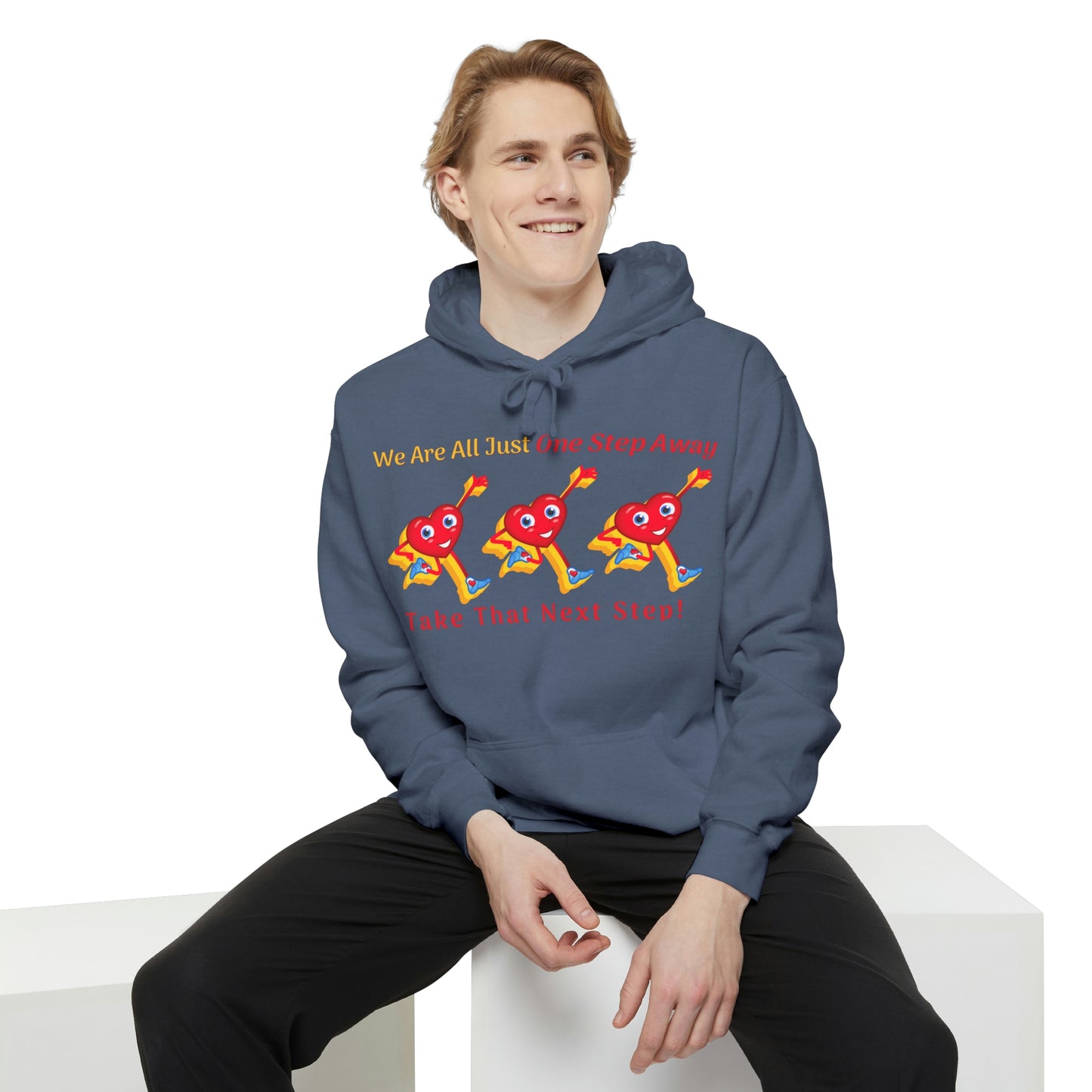 One Step Away Unisex Garment-Dyed Hoodie