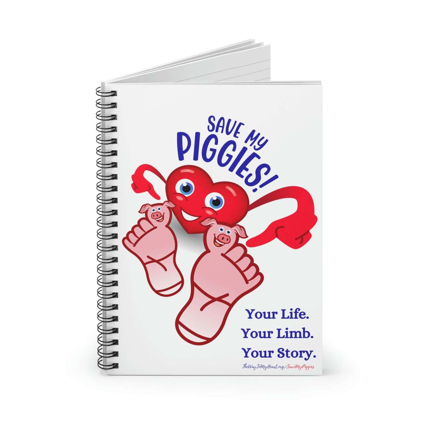 Save My Piggies Spiral Notebook - Ruled Line