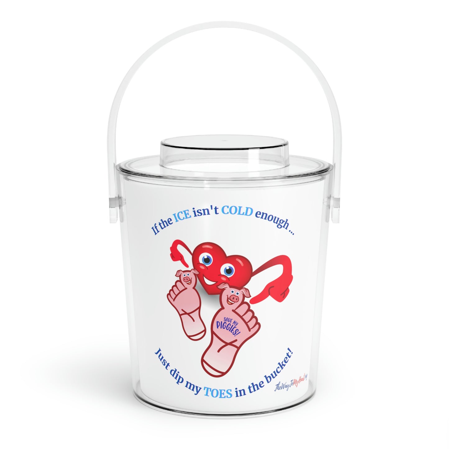 Save My Piggies Ice Bucket with Tongs