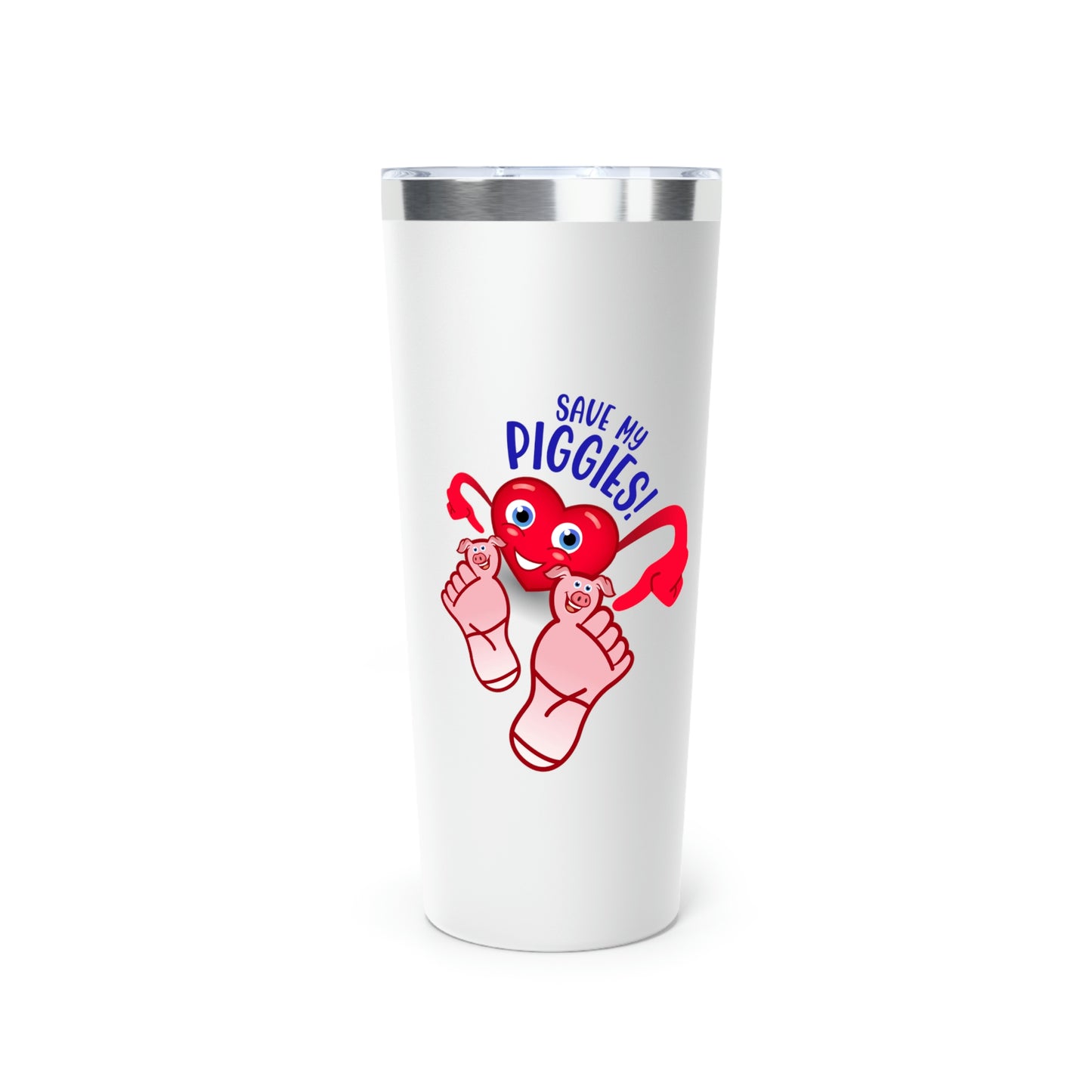 Save My Piggies Copper Vacuum Insulated Tumbler, 22oz
