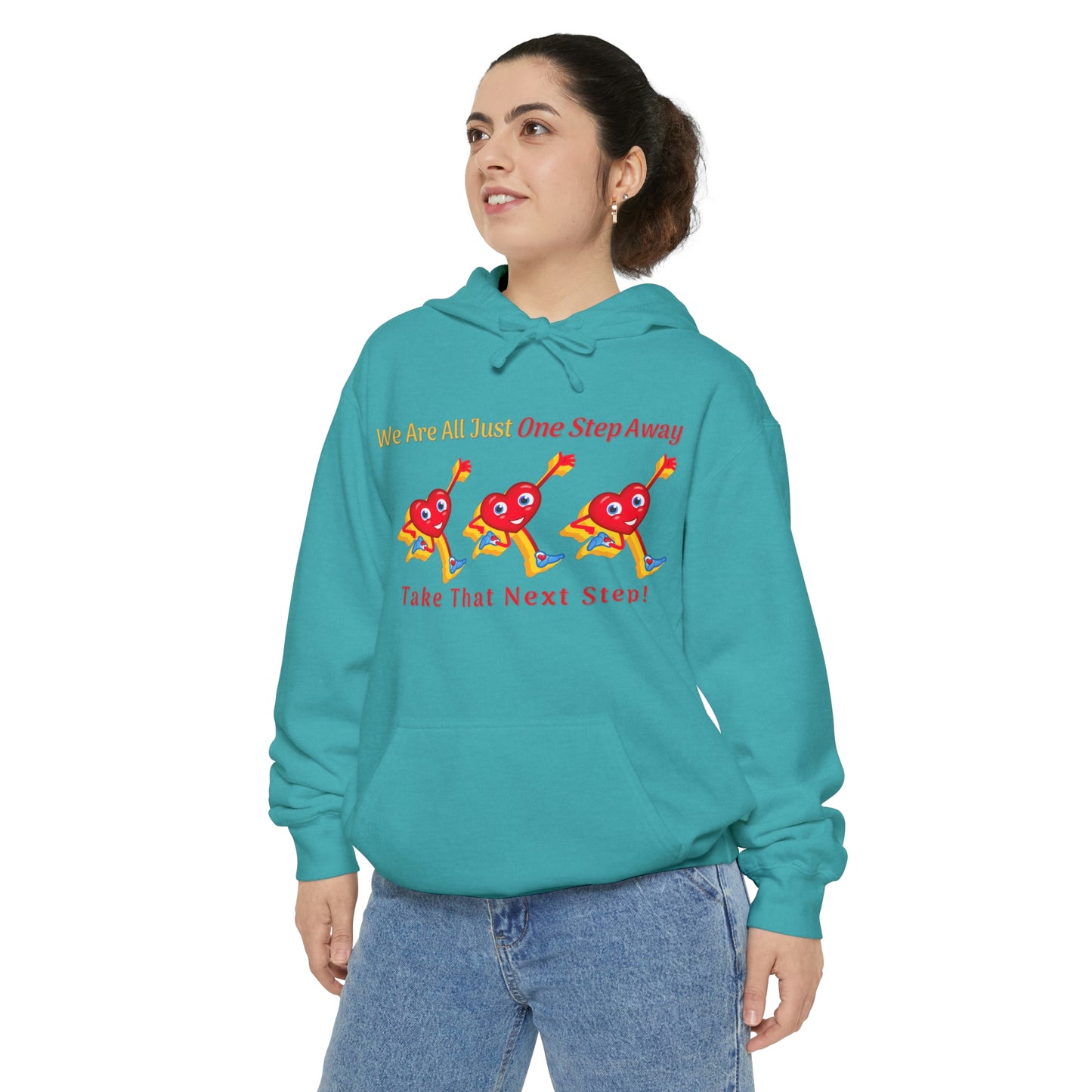 One Step Away Unisex Garment-Dyed Hoodie