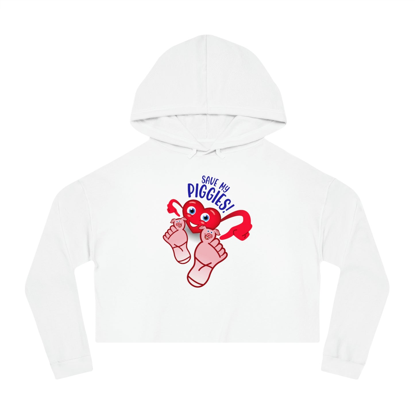 Save My Piggies Women’s Cropped Hooded Sweatshirt