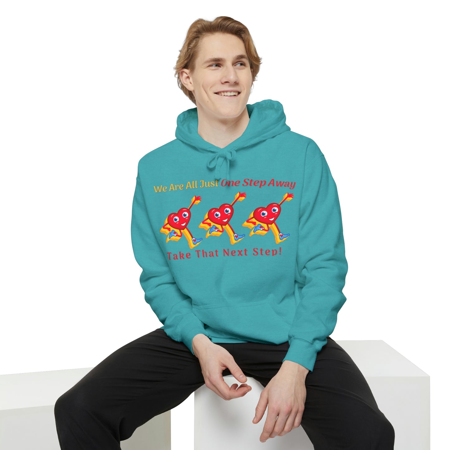 One Step Away Unisex Garment-Dyed Hoodie