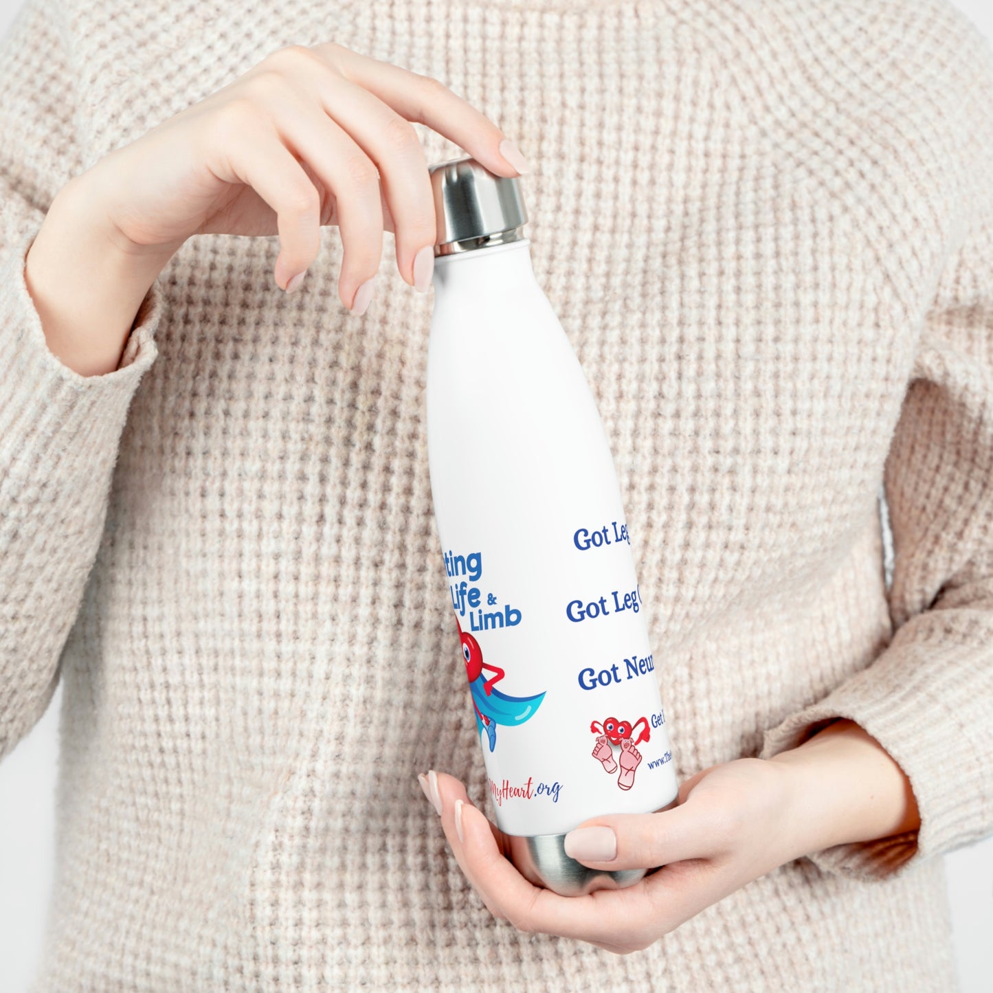 Fighting life and limb 20oz Insulated Bottle