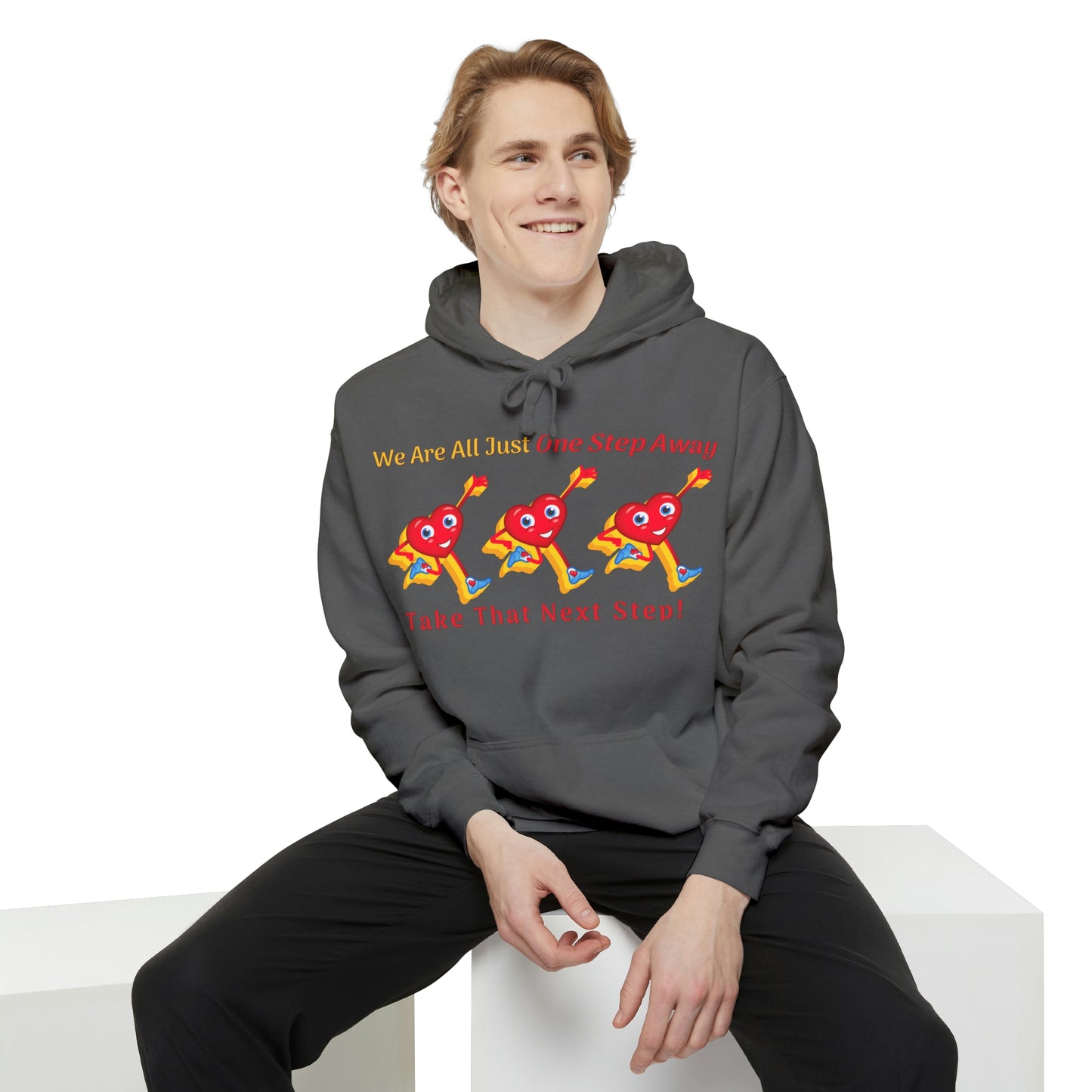 One Step Away Unisex Garment-Dyed Hoodie