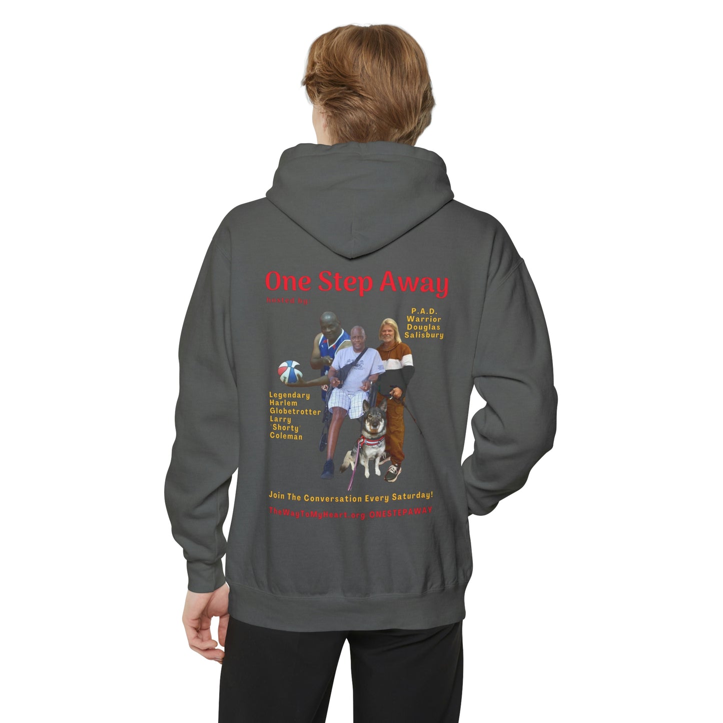 One Step Away Unisex Garment-Dyed Hoodie