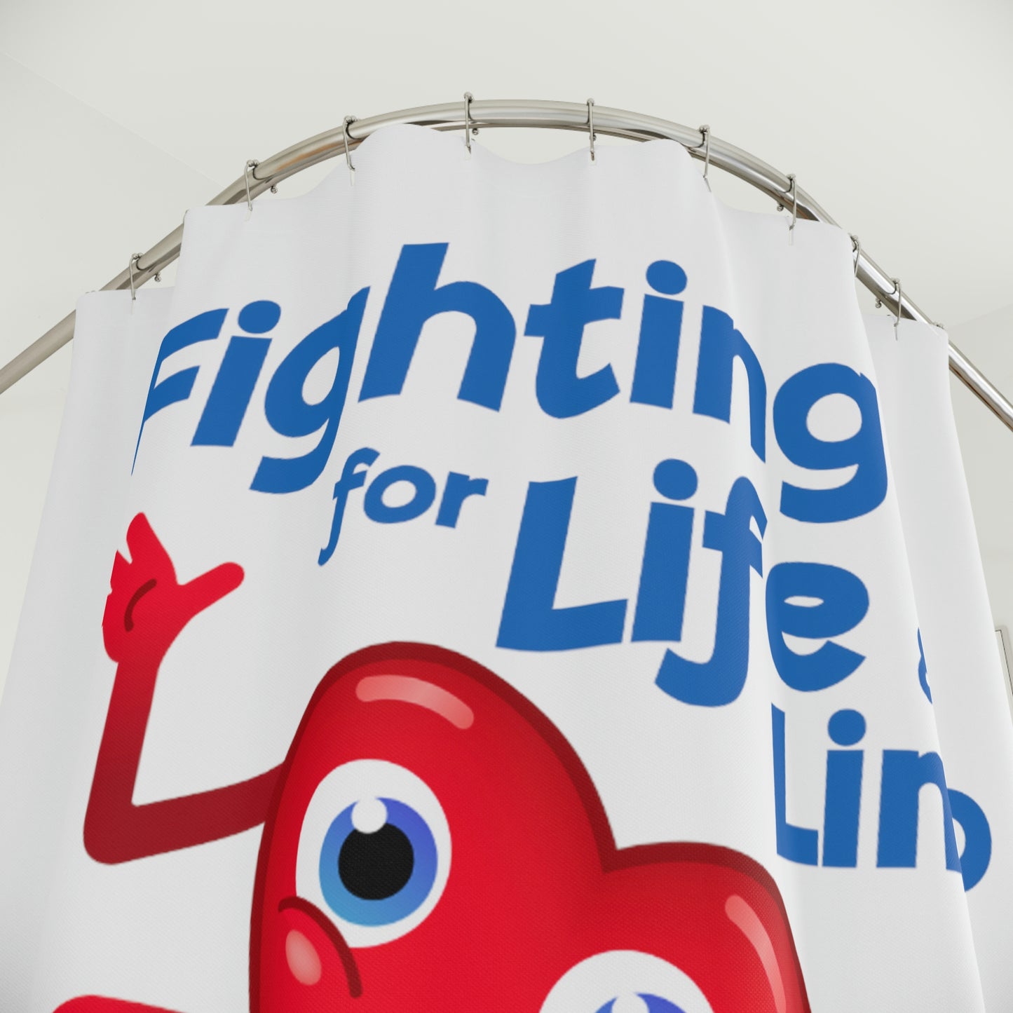 Fighting For Life & Limb Polyester Shower Curtain