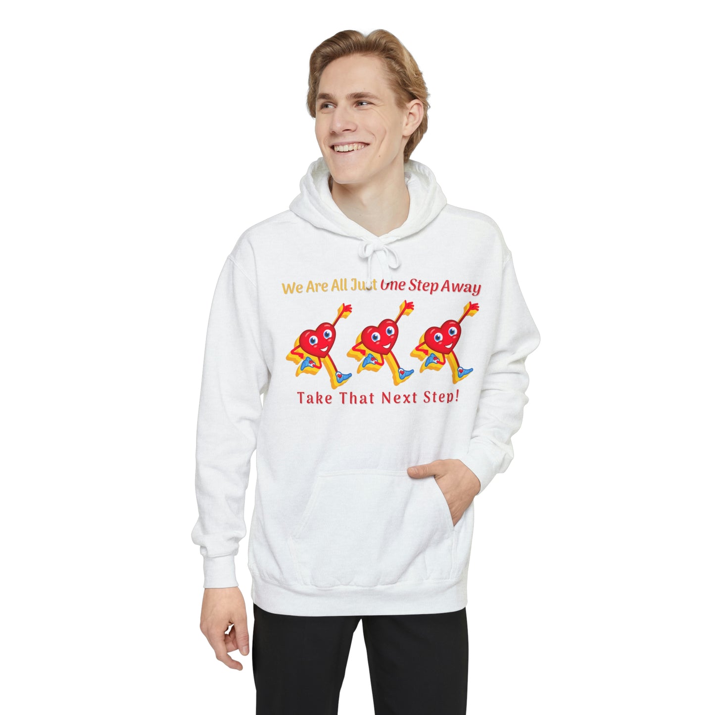 One Step Away Unisex Garment-Dyed Hoodie