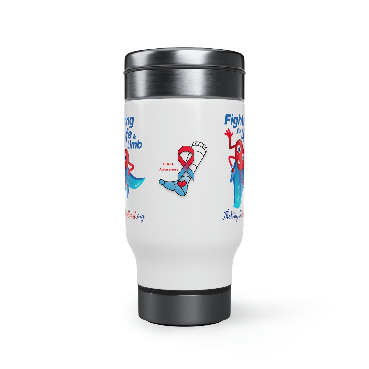 Stainless Steel Travel Mug with Handle, 14oz