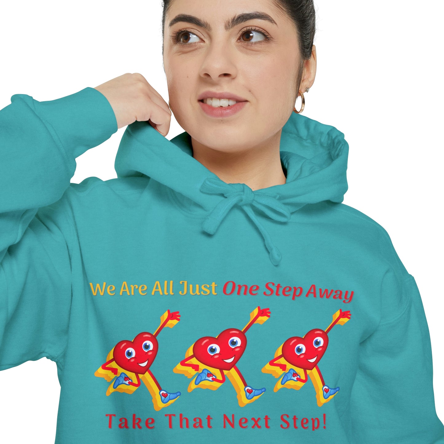 One Step Away Unisex Garment-Dyed Hoodie