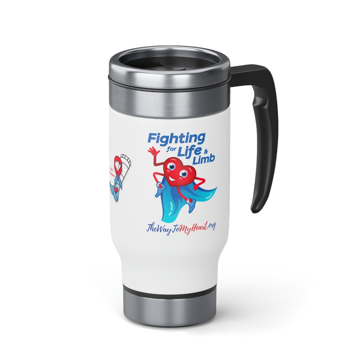 Stainless Steel Travel Mug with Handle, 14oz
