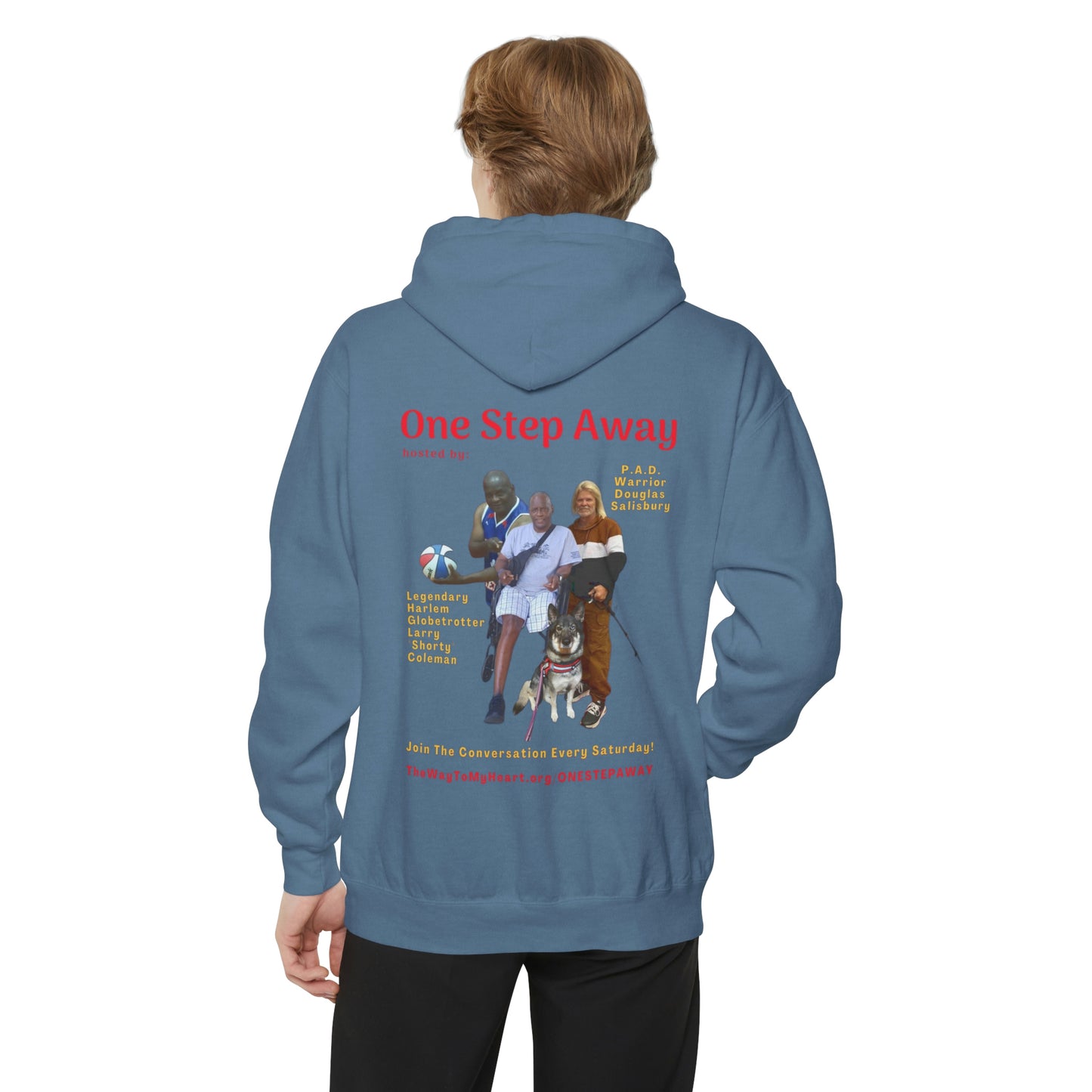 One Step Away Unisex Garment-Dyed Hoodie