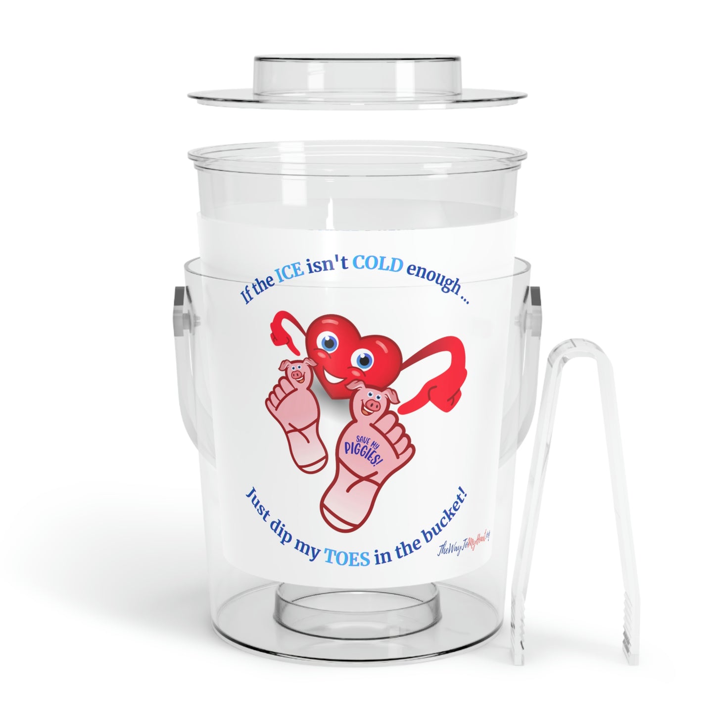 Save My Piggies Ice Bucket with Tongs