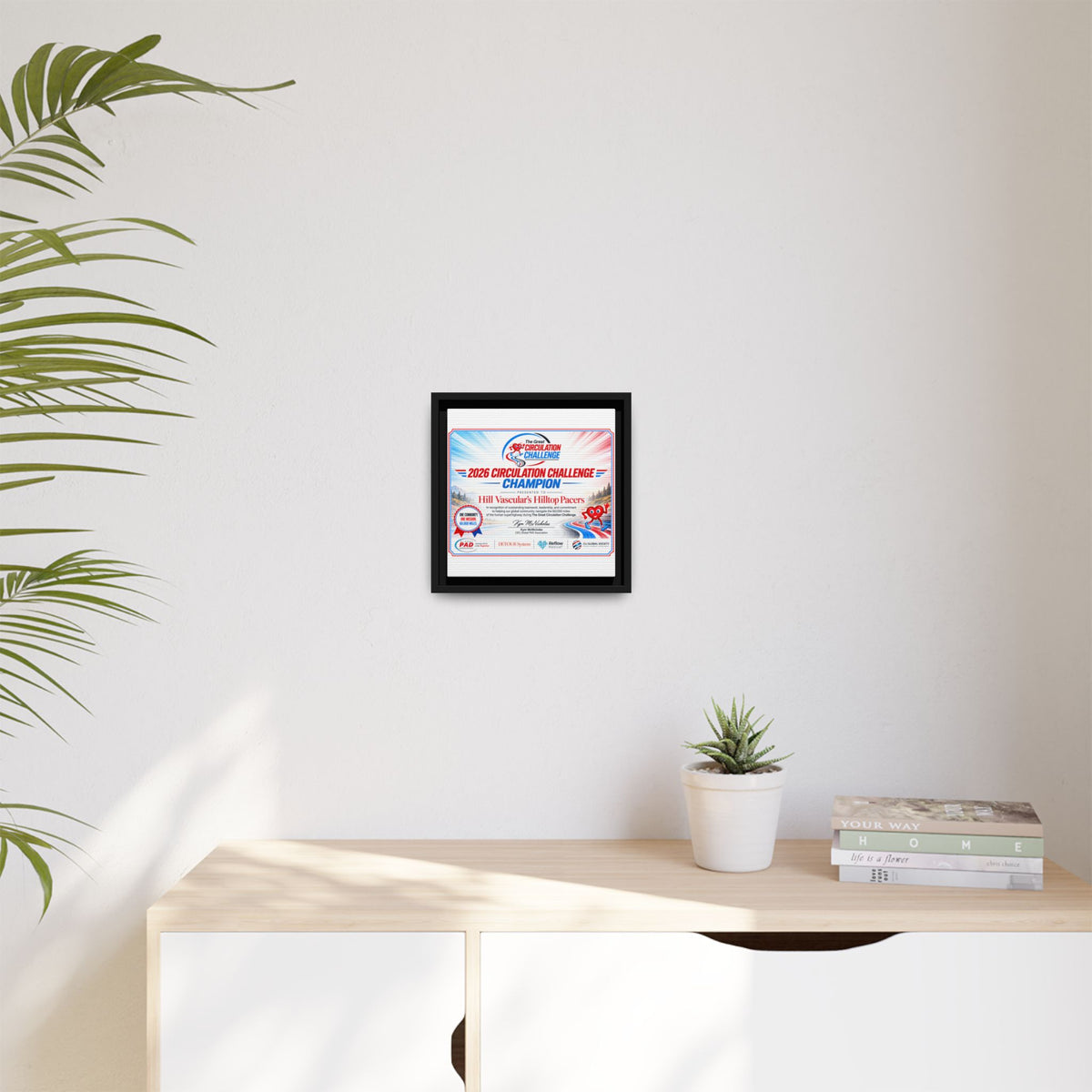 Hill Vascular Matte Canvas, Framed (Multi-color)