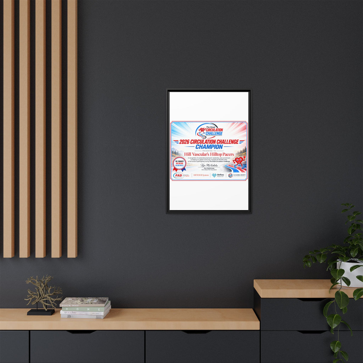 Hill Vascular Matte Canvas, Framed (Multi-color)