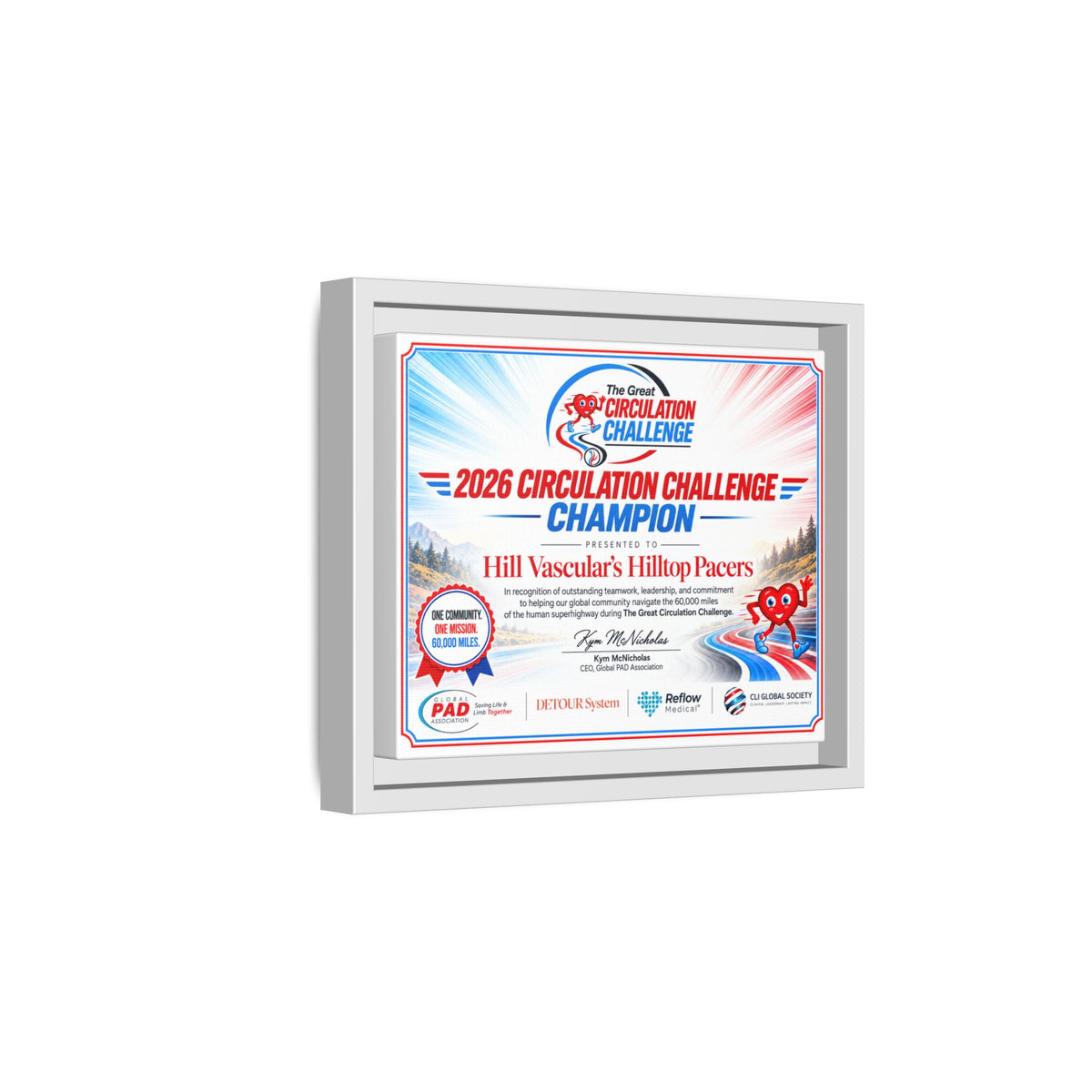 Hill Vascular Matte Canvas, Framed (Multi-color)
