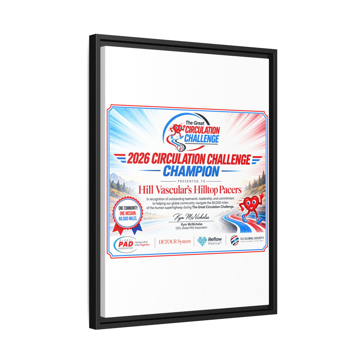 Hill Vascular Matte Canvas, Framed (Multi-color)