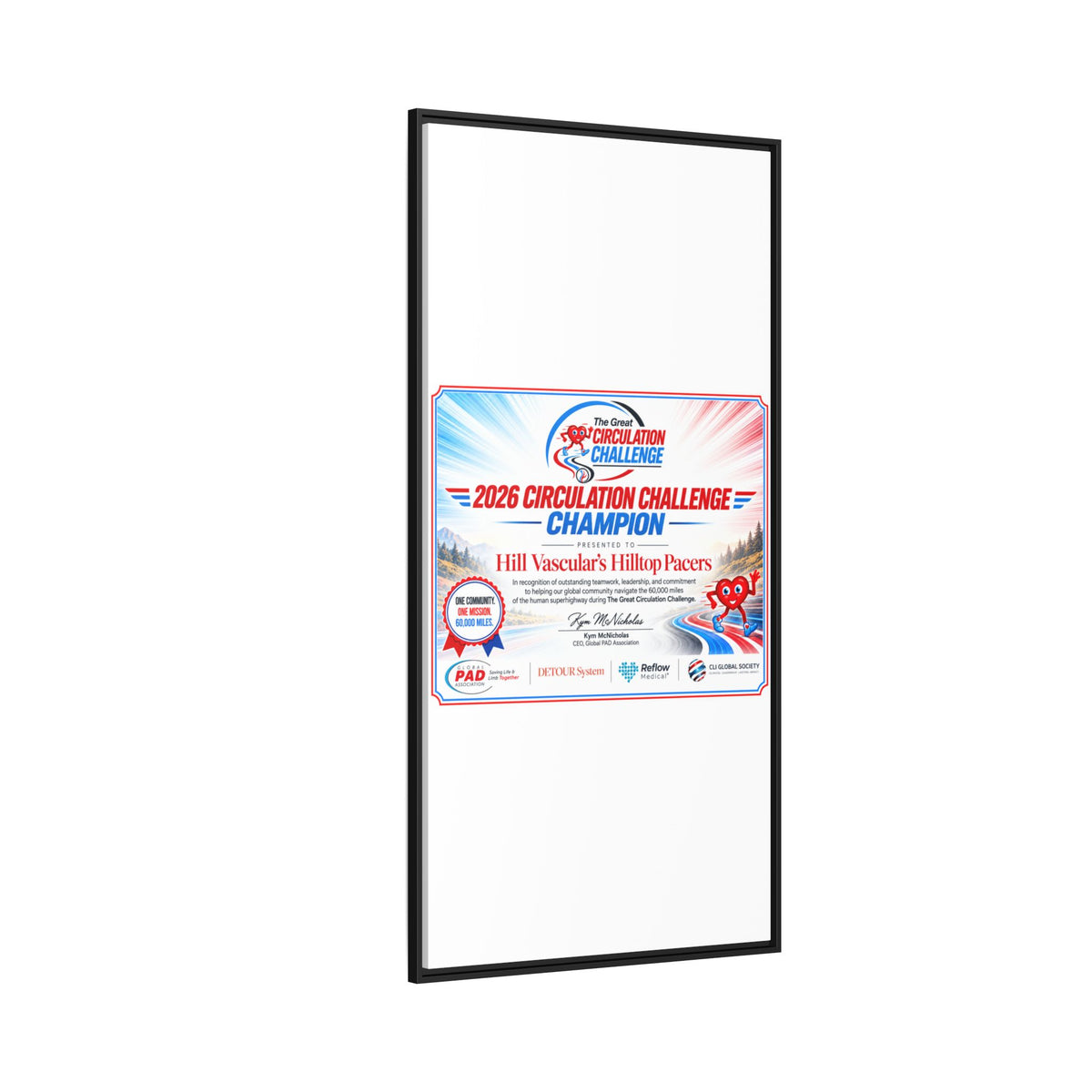 Hill Vascular Matte Canvas, Framed (Multi-color)