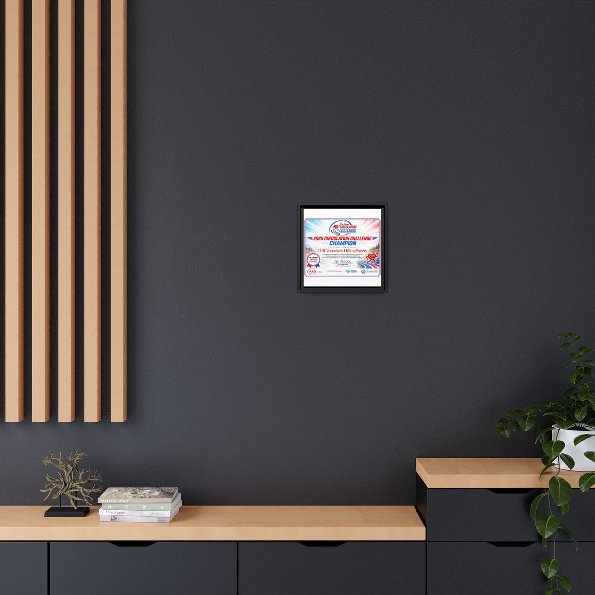 Hill Vascular Matte Canvas, Framed (Multi-color)