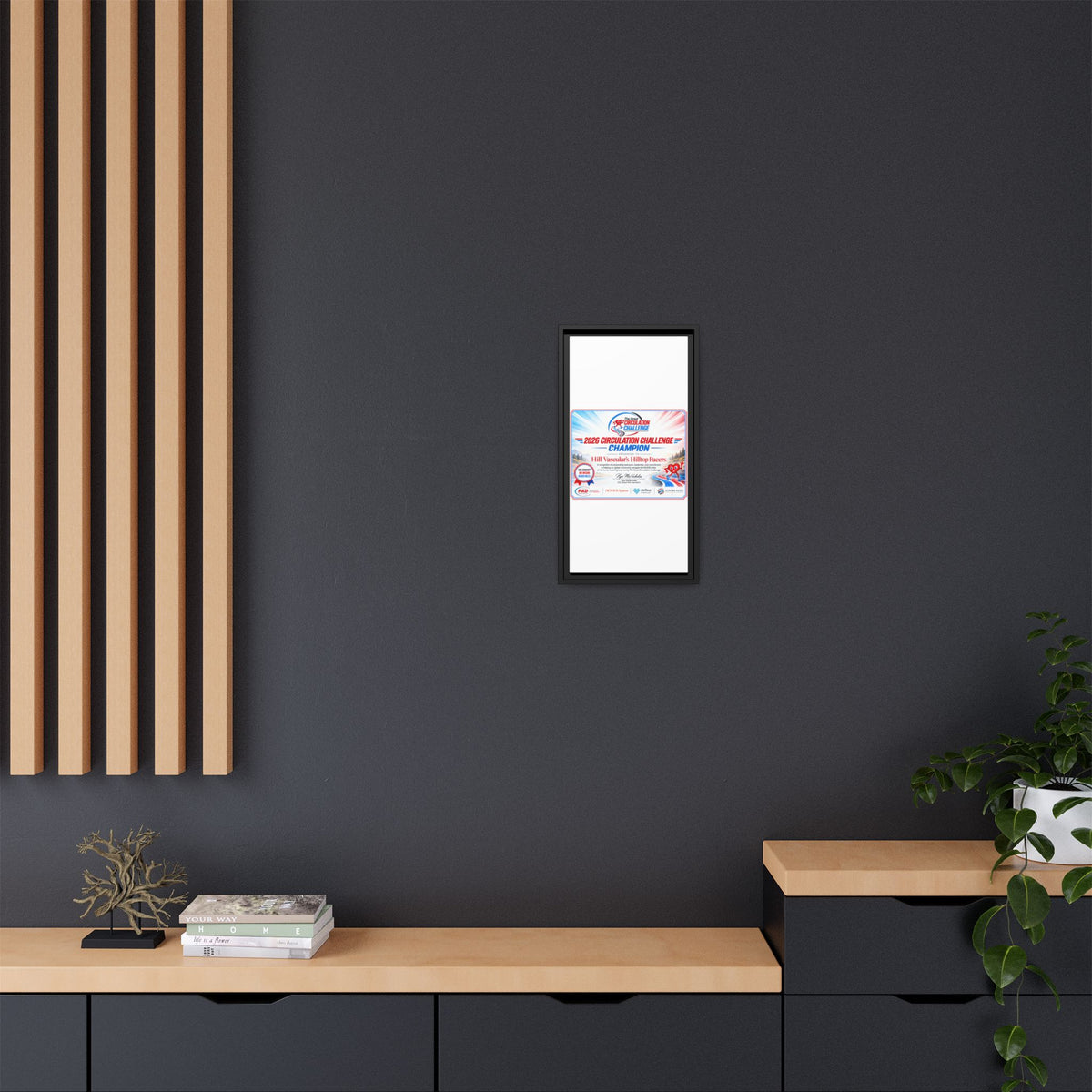 Hill Vascular Matte Canvas, Framed (Multi-color)