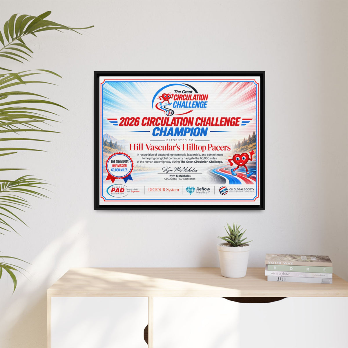 Hill Vascular Matte Canvas, Framed (Multi-color)