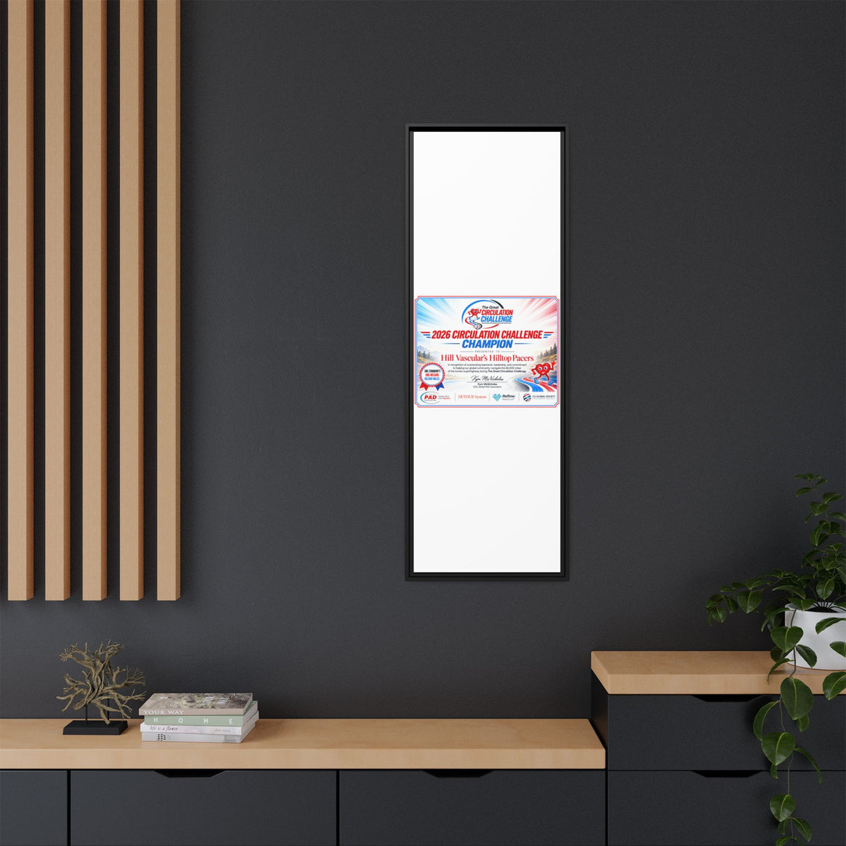 Hill Vascular Matte Canvas, Framed (Multi-color)