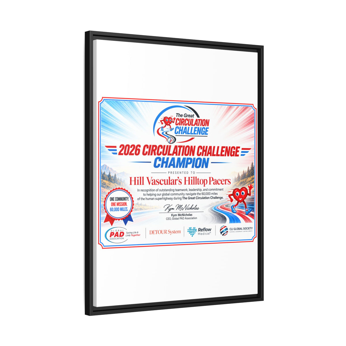 Hill Vascular Matte Canvas, Framed (Multi-color)
