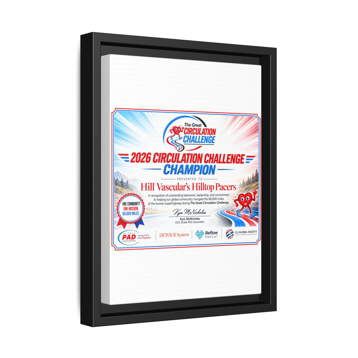 Hill Vascular Matte Canvas, Framed (Multi-color)