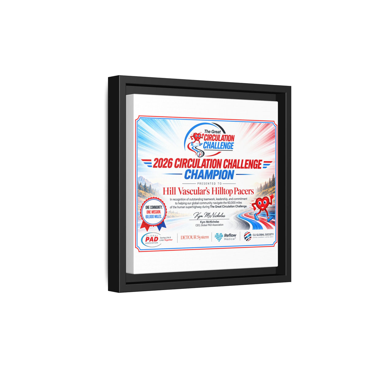 Hill Vascular Matte Canvas, Framed (Multi-color)