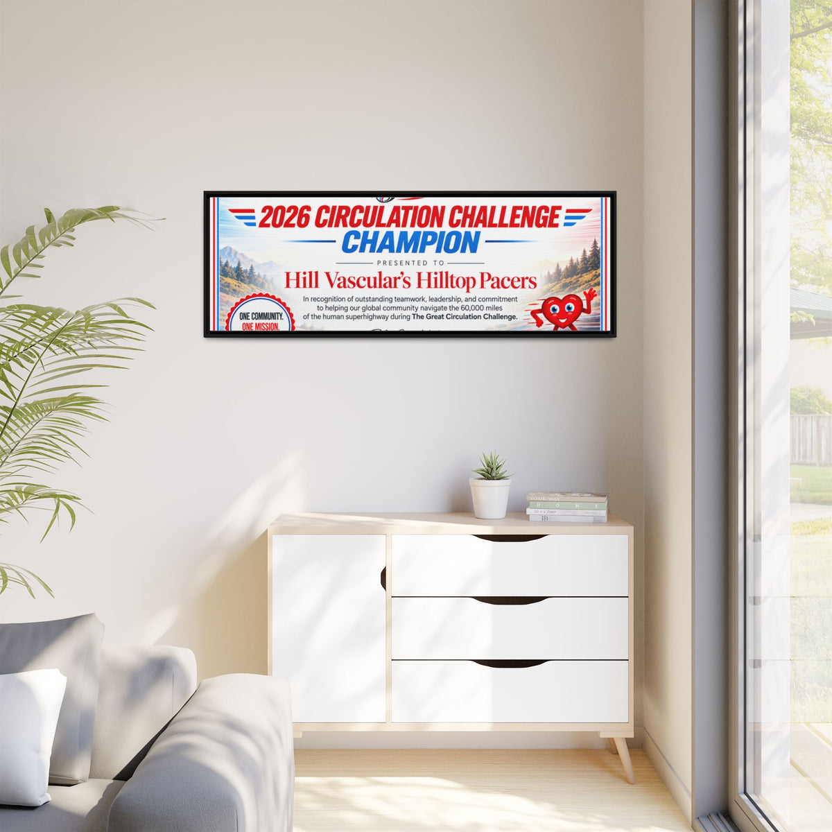 Hill Vascular Matte Canvas, Framed (Multi-color)
