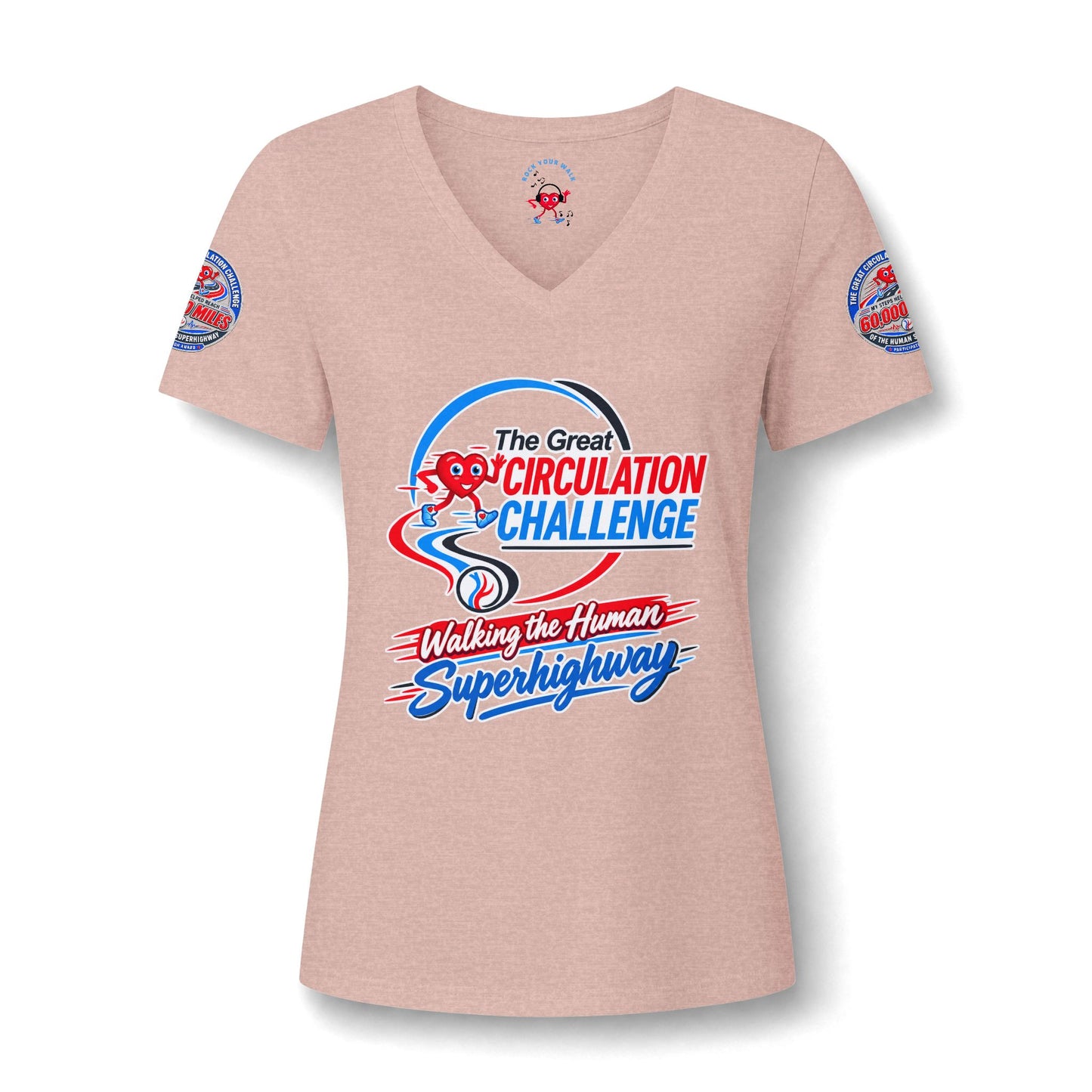 Women's Relaxed Heather CVC V-Neck Tee