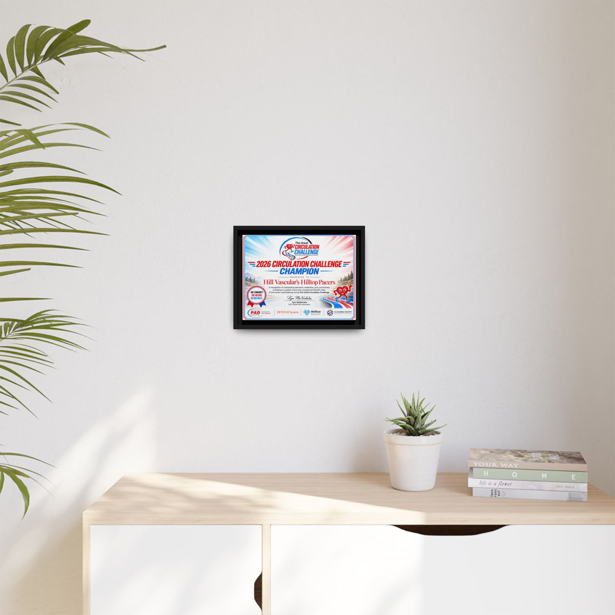 Hill Vascular Matte Canvas, Framed (Multi-color)