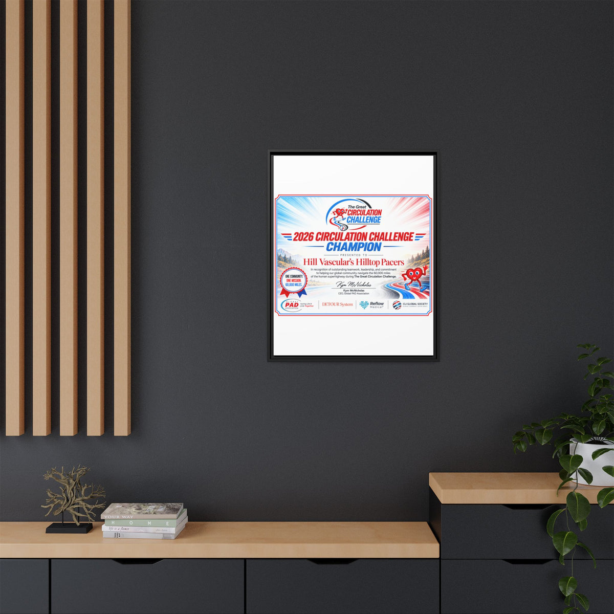 Hill Vascular Matte Canvas, Framed (Multi-color)