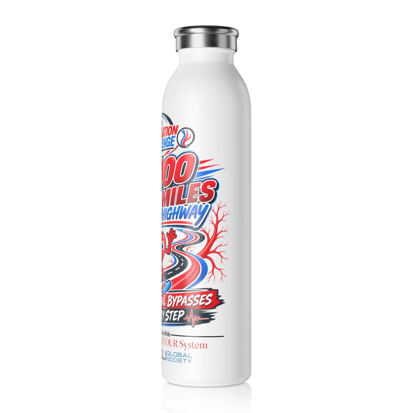 The Great Circulation Challenge Slim Water Bottle