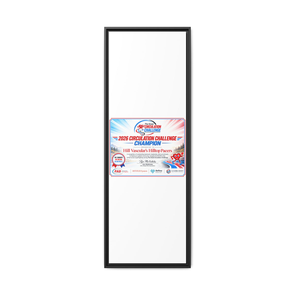 Hill Vascular Matte Canvas, Framed (Multi-color)