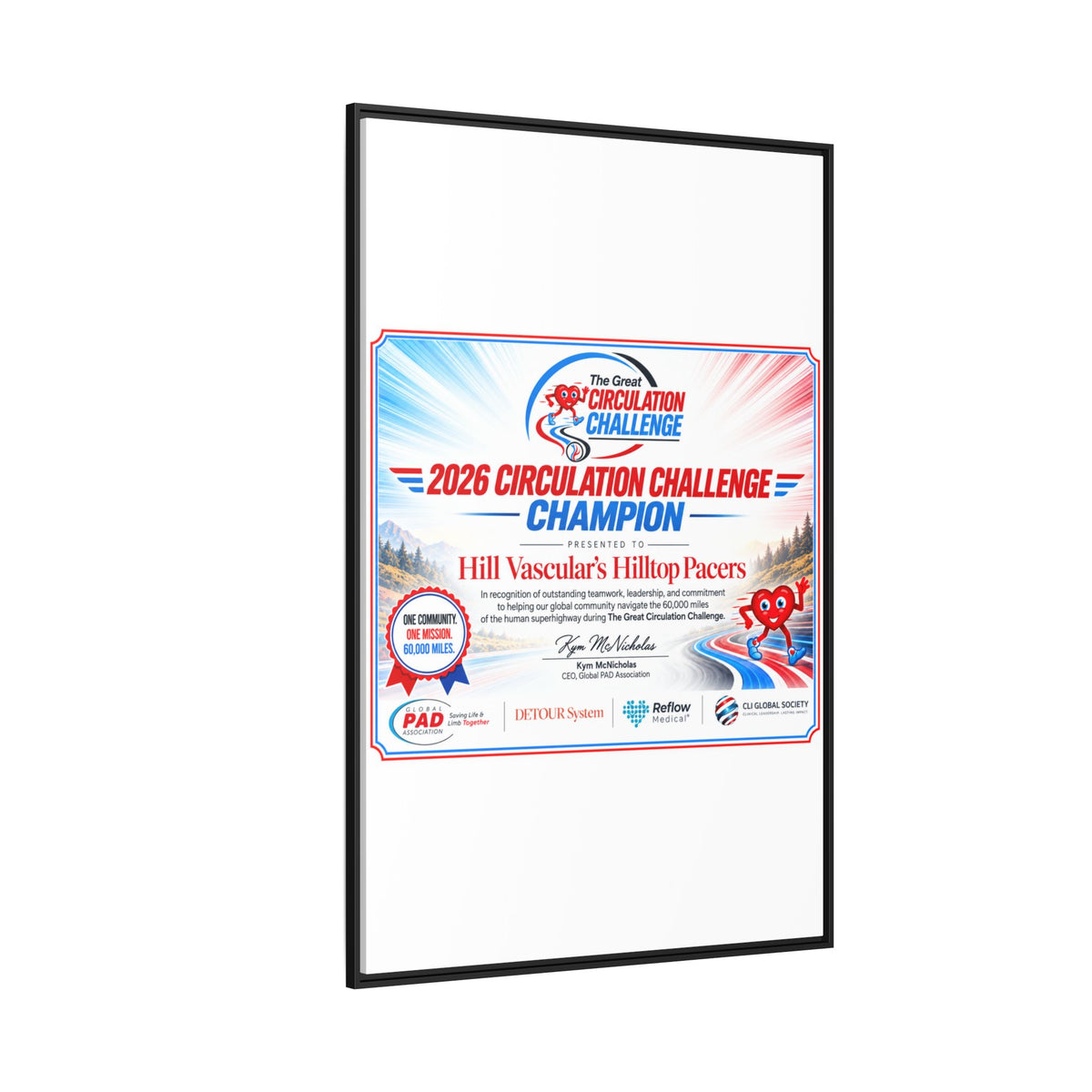 Hill Vascular Matte Canvas, Framed (Multi-color)