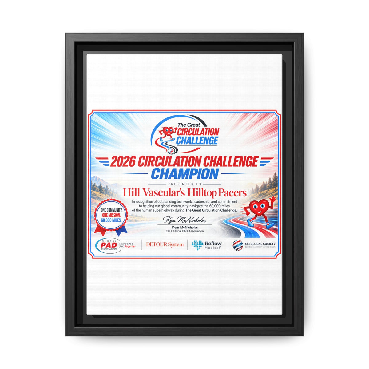 Hill Vascular Matte Canvas, Framed (Multi-color)