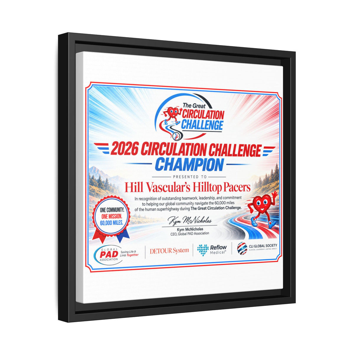 Hill Vascular Matte Canvas, Framed (Multi-color)