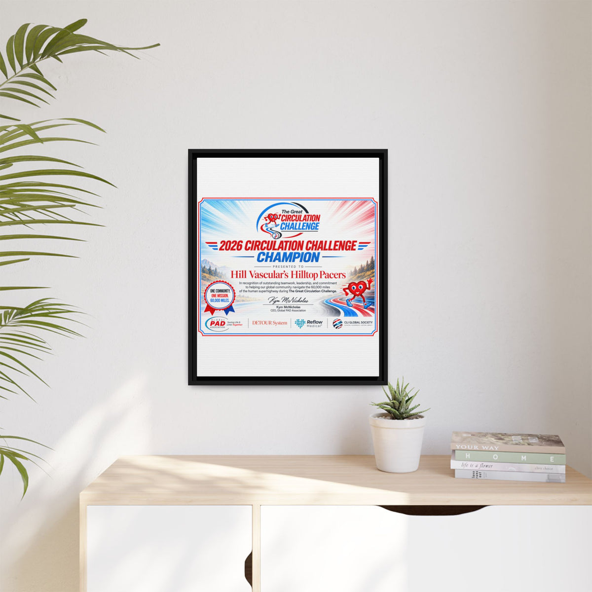 Hill Vascular Matte Canvas, Framed (Multi-color)