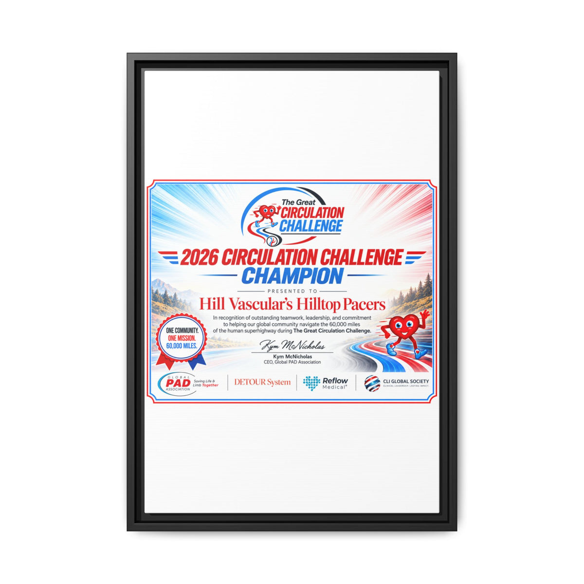 Hill Vascular Matte Canvas, Framed (Multi-color)