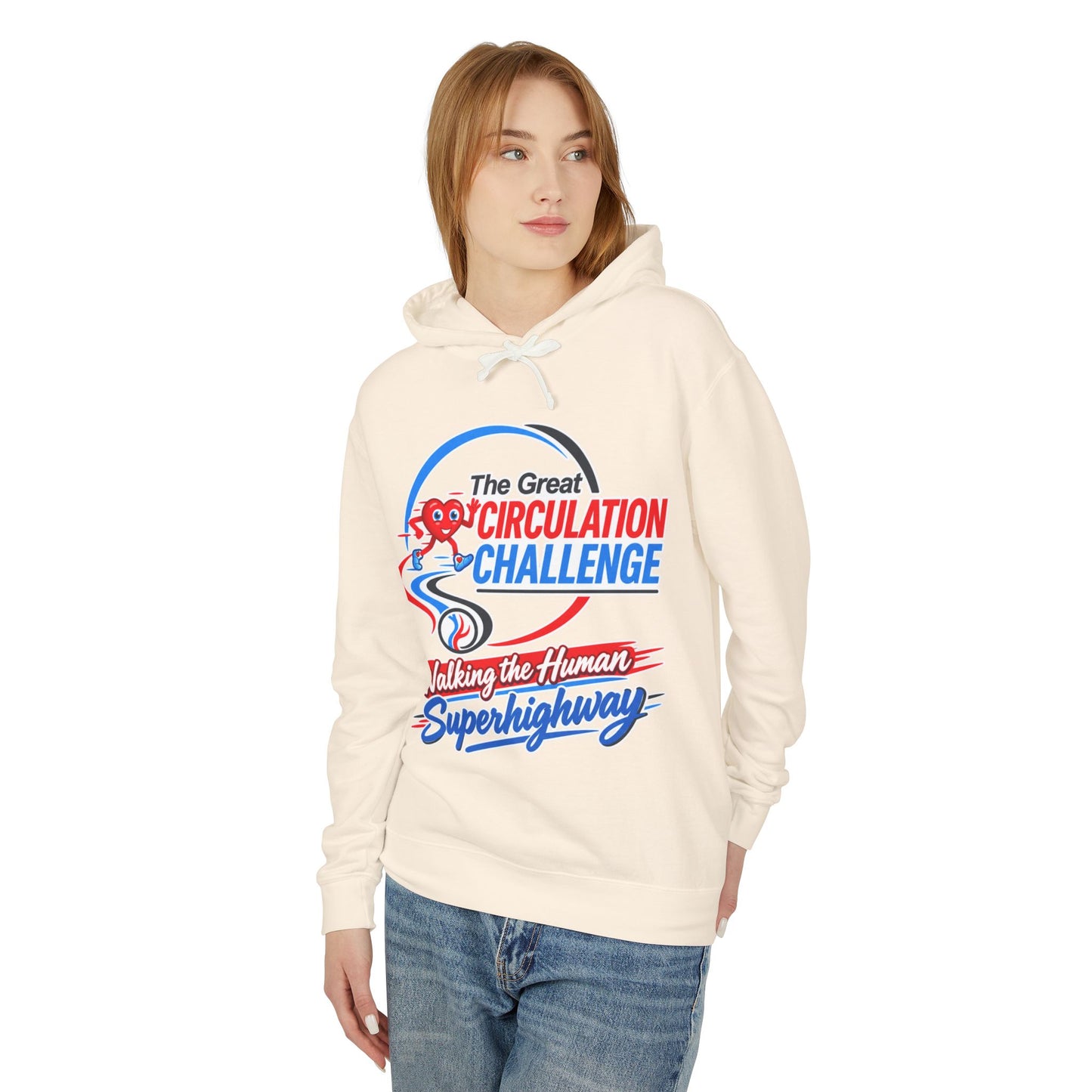 The Great Circulation Challenge Unisex Lightweight Hooded Sweatshirt