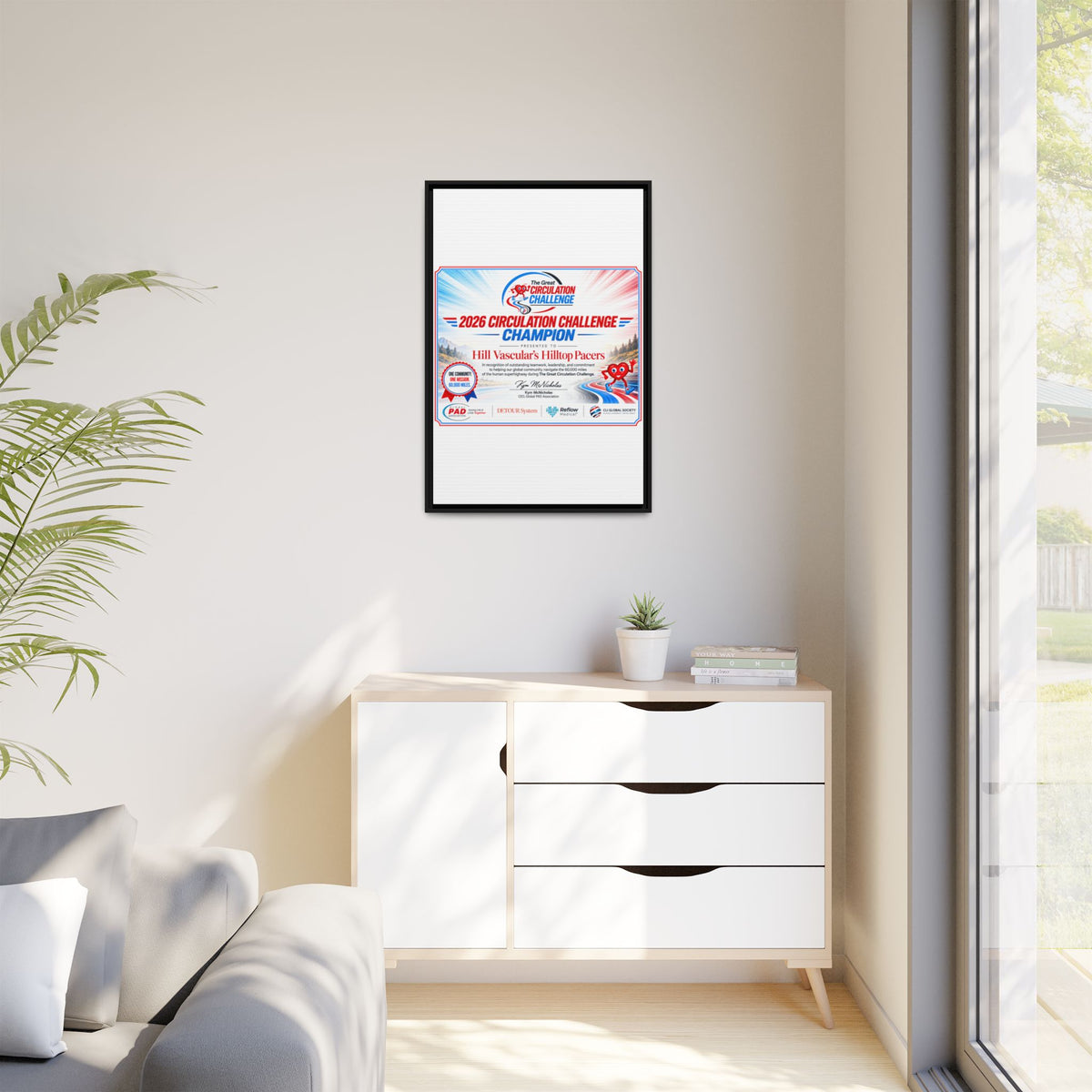 Hill Vascular Matte Canvas, Framed (Multi-color)