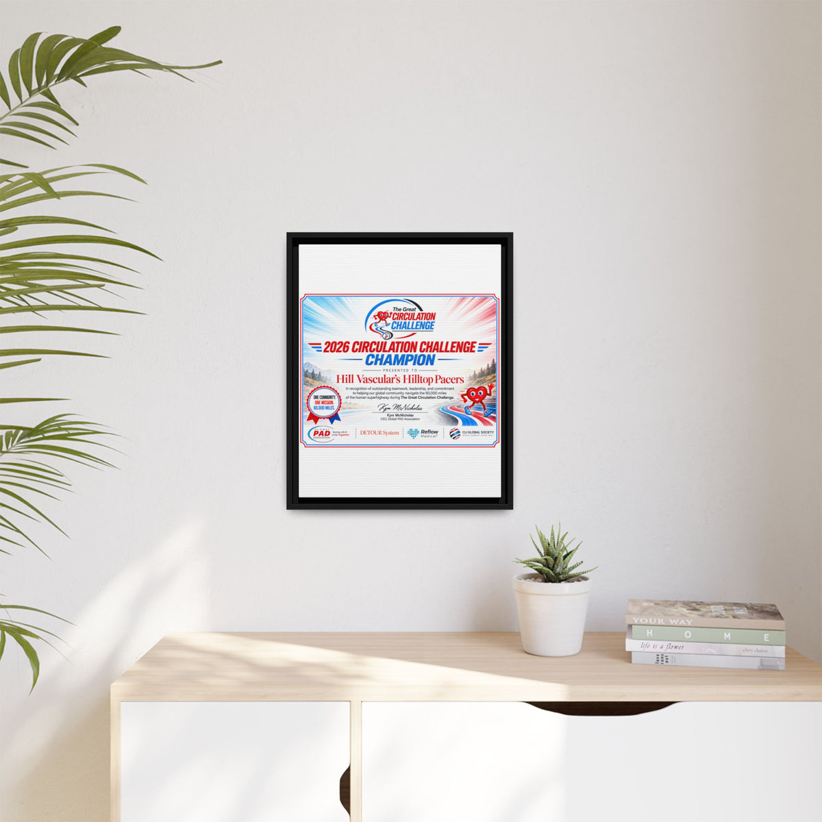 Hill Vascular Matte Canvas, Framed (Multi-color)