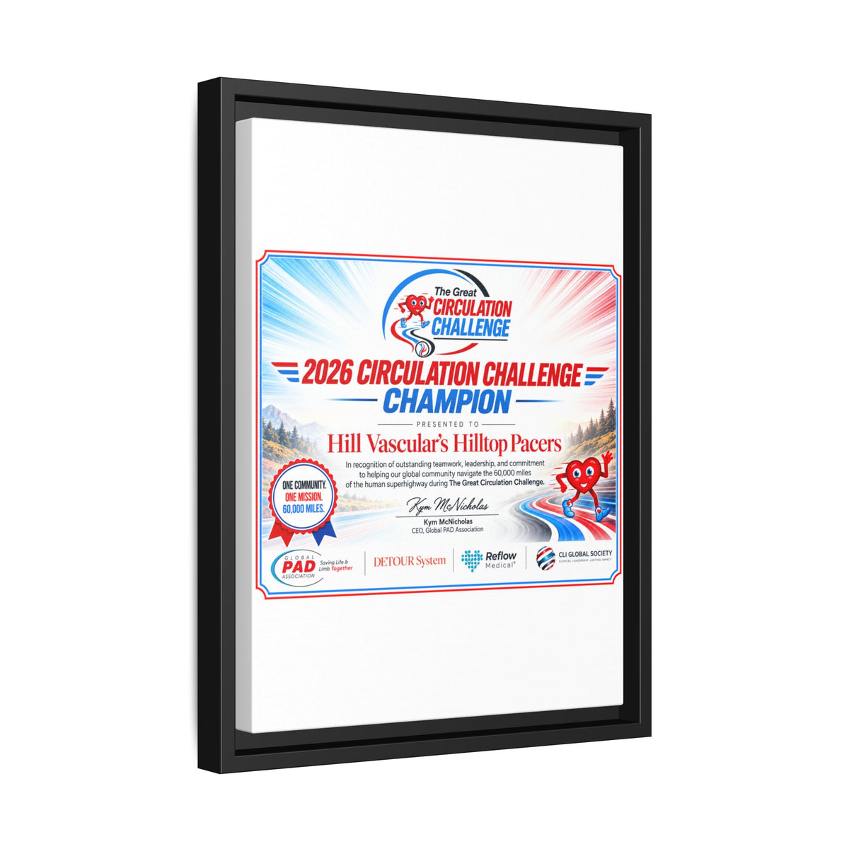 Hill Vascular Matte Canvas, Framed (Multi-color)